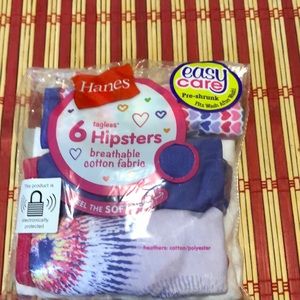 “NWT” Girl’s Hanes 6 pack easy care breathable